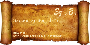 Szepessy Boglár névjegykártya